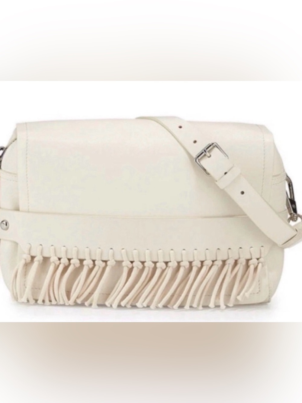 3.1 Phillip Lim Bianca Small Ivory Leather Fringe Crossbody Bag